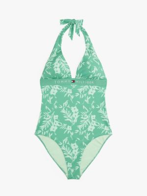 multi original halterneck swimsuit for women tommy hilfiger