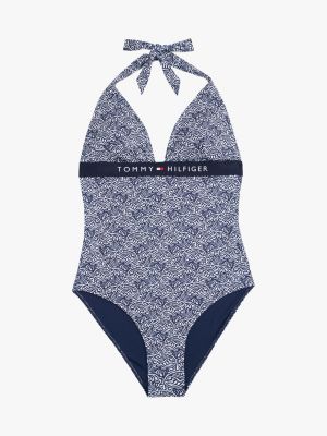 multi original halterneck swimsuit for women tommy hilfiger