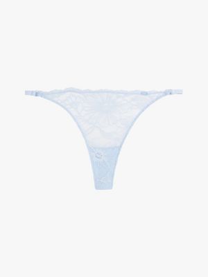 blauw kanten tanga-string voor dames - tommy hilfiger