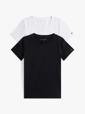 grey 2-pack hilfiger flag lounge t-shirts for women tommy hilfiger