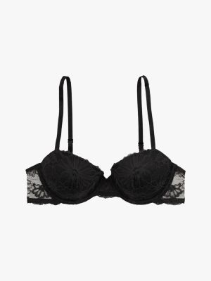 black th lace demi bra for women tommy hilfiger
