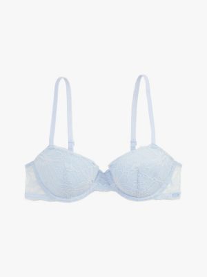 blau th lace demi-cup-bh für damen - tommy hilfiger