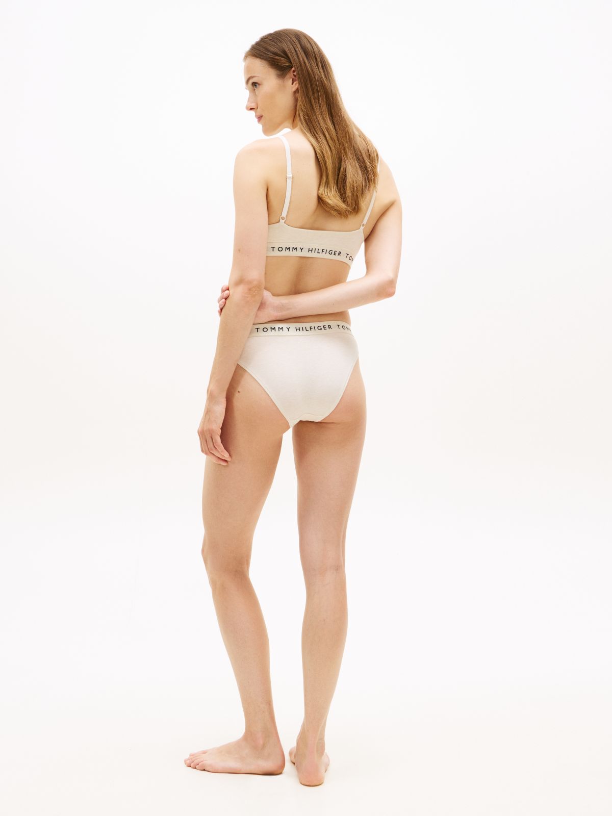 Heritage Tonal Logo Waistband Briefs — Beige