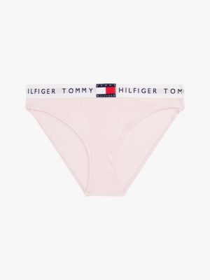 rosa heritage slip mit logo am taillenbund für damen - tommy hilfiger