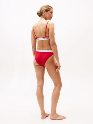 red heritage waistband logo briefs for women tommy hilfiger