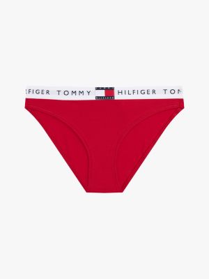 red heritage waistband logo briefs for women tommy hilfiger