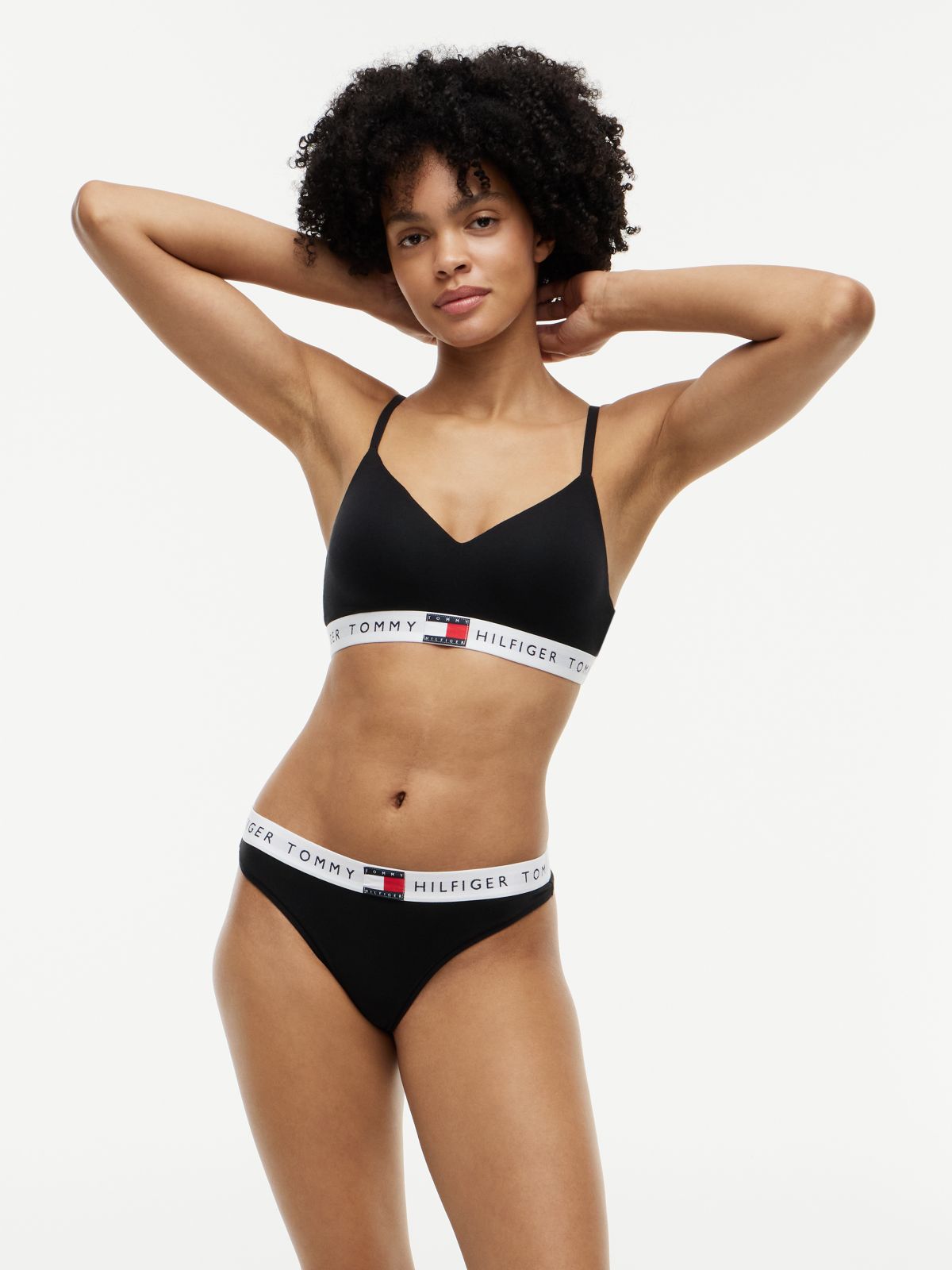 Heritage Logo Thong — Black