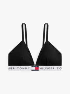 Heritage Logo Removable Padding Triangle Bra — Black 5