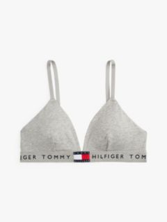 Heritage Logo Removable Padding Triangle Bra — Grey 5