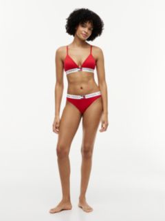 Heritage Logo Removable Padding Triangle Bra — Red 2