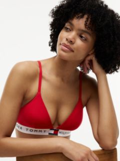 Heritage Logo Removable Padding Triangle Bra — Red 3
