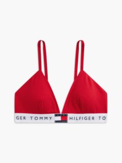 Heritage Logo Removable Padding Triangle Bra — Red 5