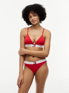 Heritage Logo Removable Padding Triangle Bra — Red 1