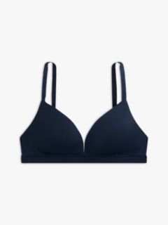 Tonal Repeat Logo Padded Triangle Bra — Blue 5