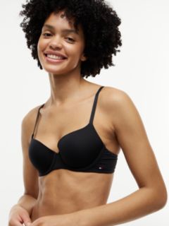 Essential Tonal Logo Underwired Demi Bra — Black 3