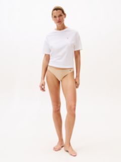Essential Flag Embroidery Microfibre Thong — Pink 2