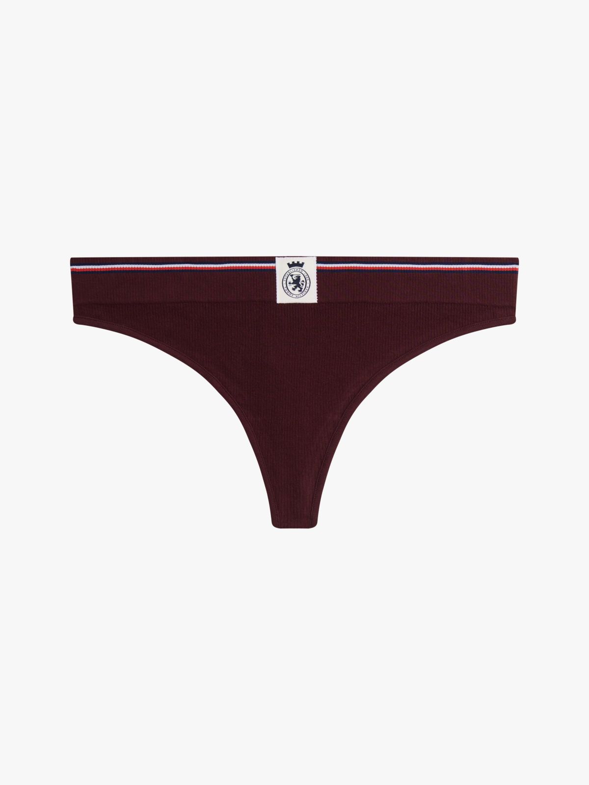 TH Crest Ribbed Thong — Red