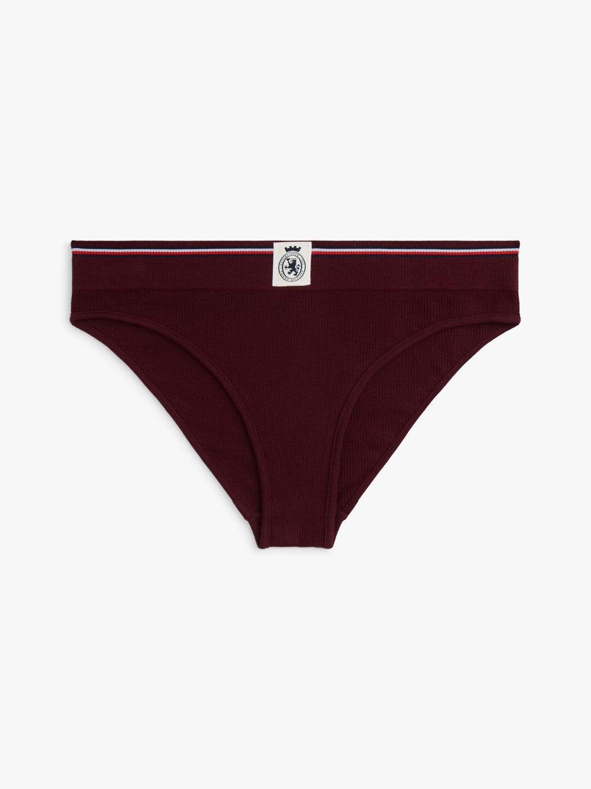 TH Crest Ribbed Briefs — Red