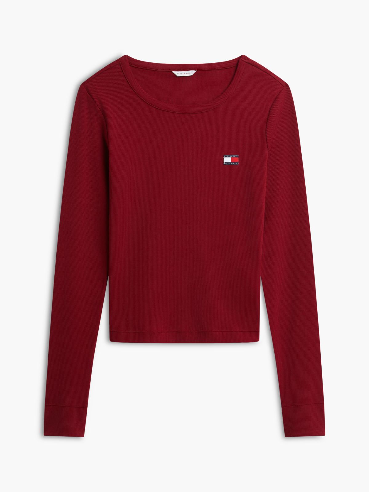 Heritage Ribbed Long Sleeve Lounge T-Shirt — Red