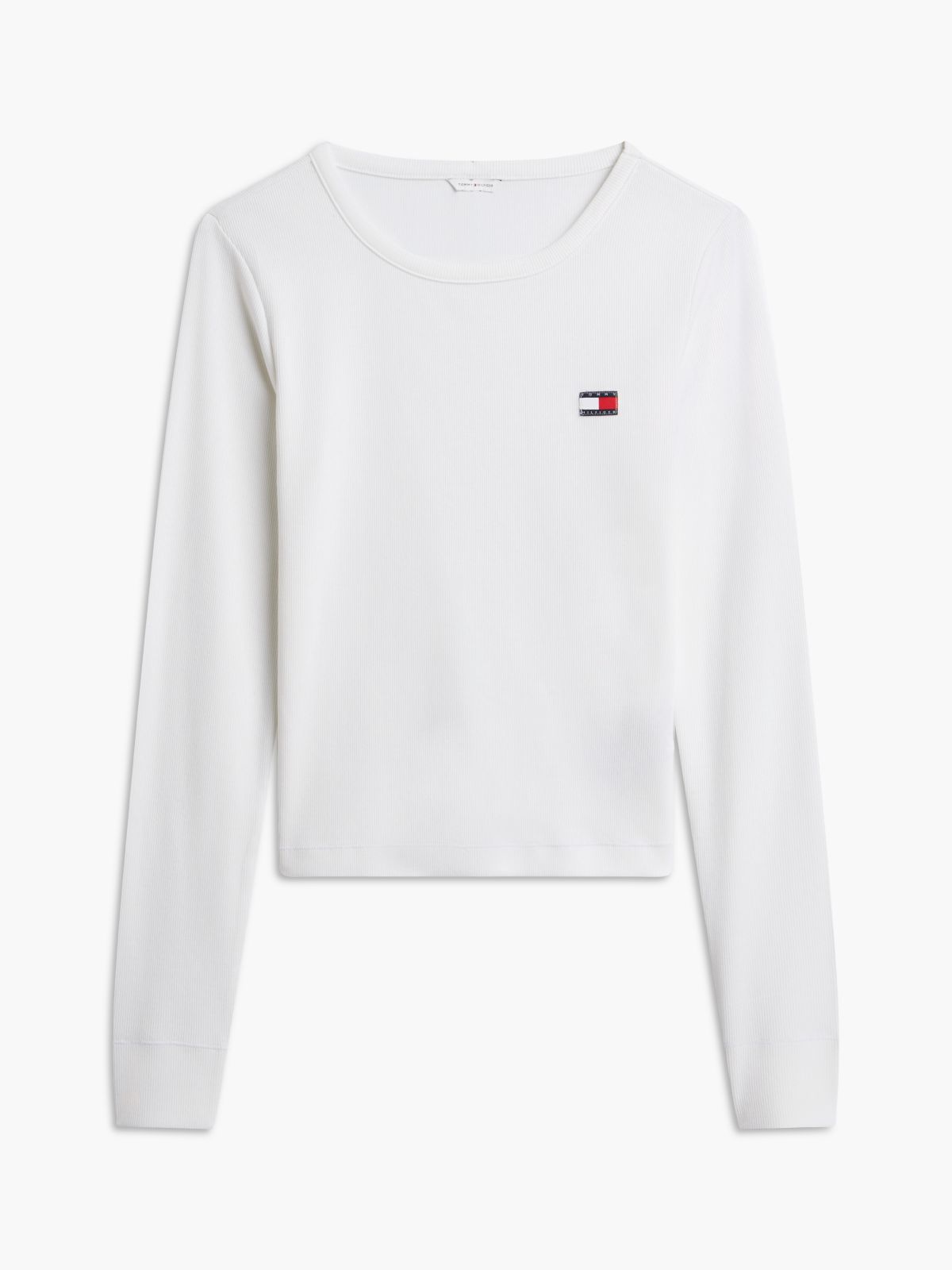 Heritage Ribbed Long Sleeve Lounge T-Shirt — White