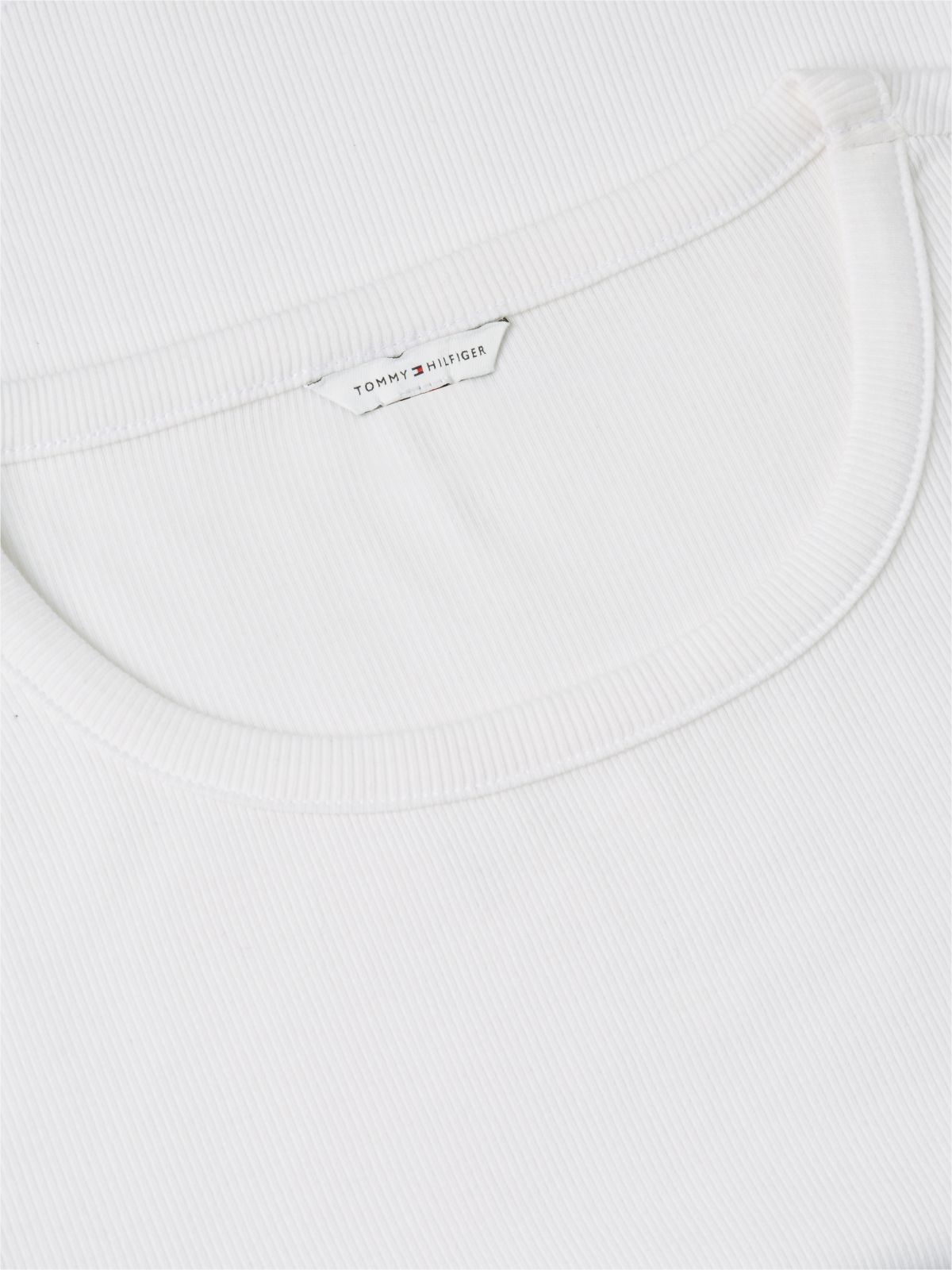 Heritage Ribbed Long Sleeve Lounge T-Shirt — White