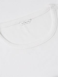 Heritage Ribbed Long Sleeve Lounge T-Shirt — White 6