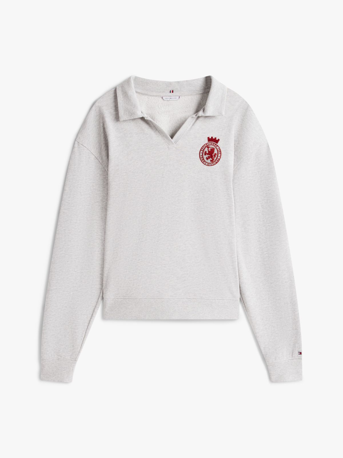 TH Crest Relaxed Lounge Jumper — Grey