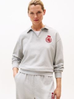 TH Crest Relaxed Lounge Jumper — Grey 1