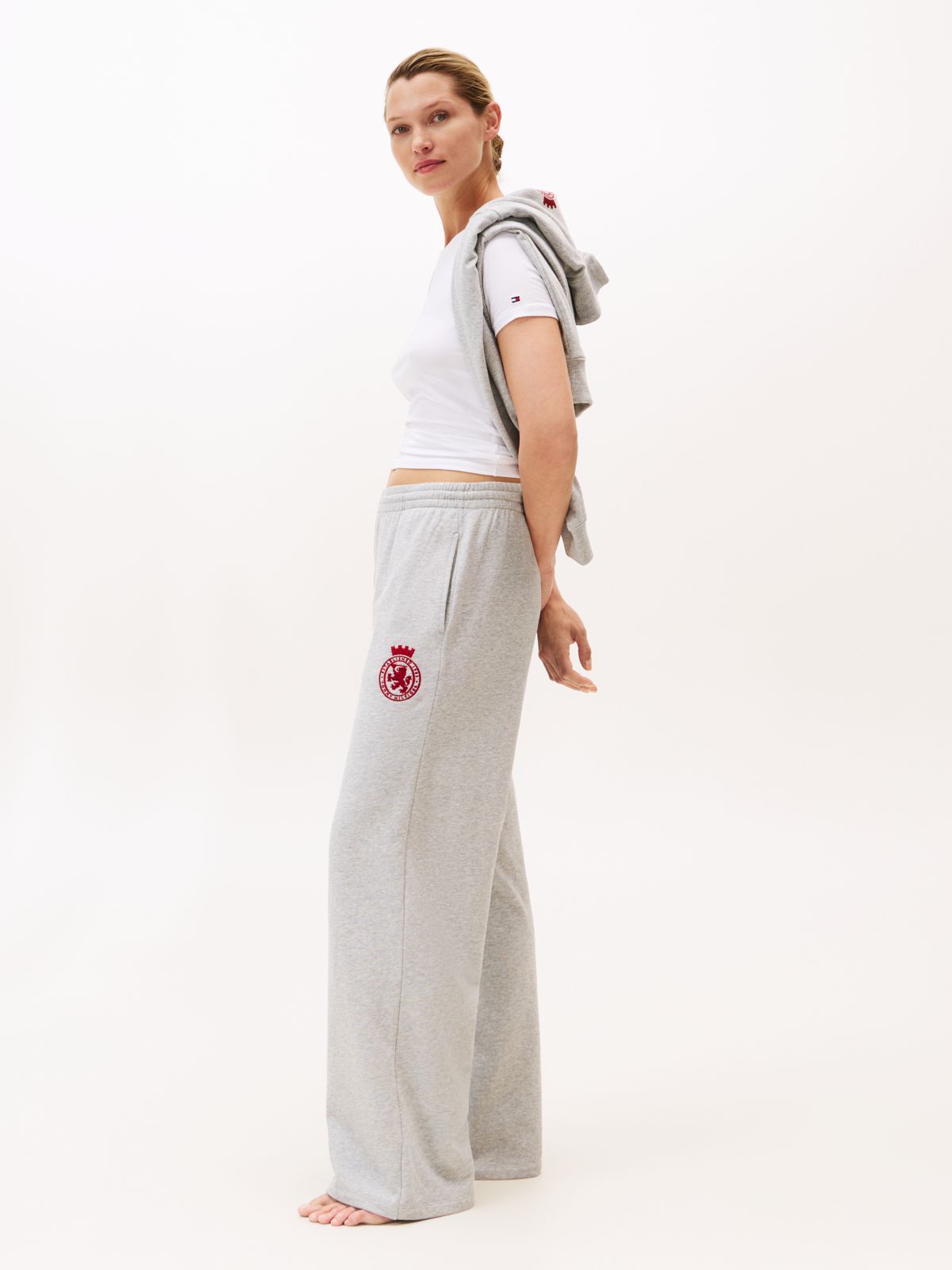 TH Crest Wide Leg Joggers — Grey
