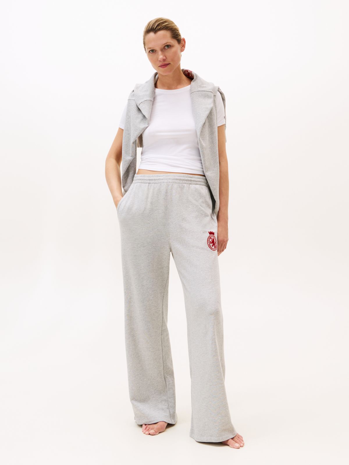 TH Crest Wide Leg Joggers — Grey
