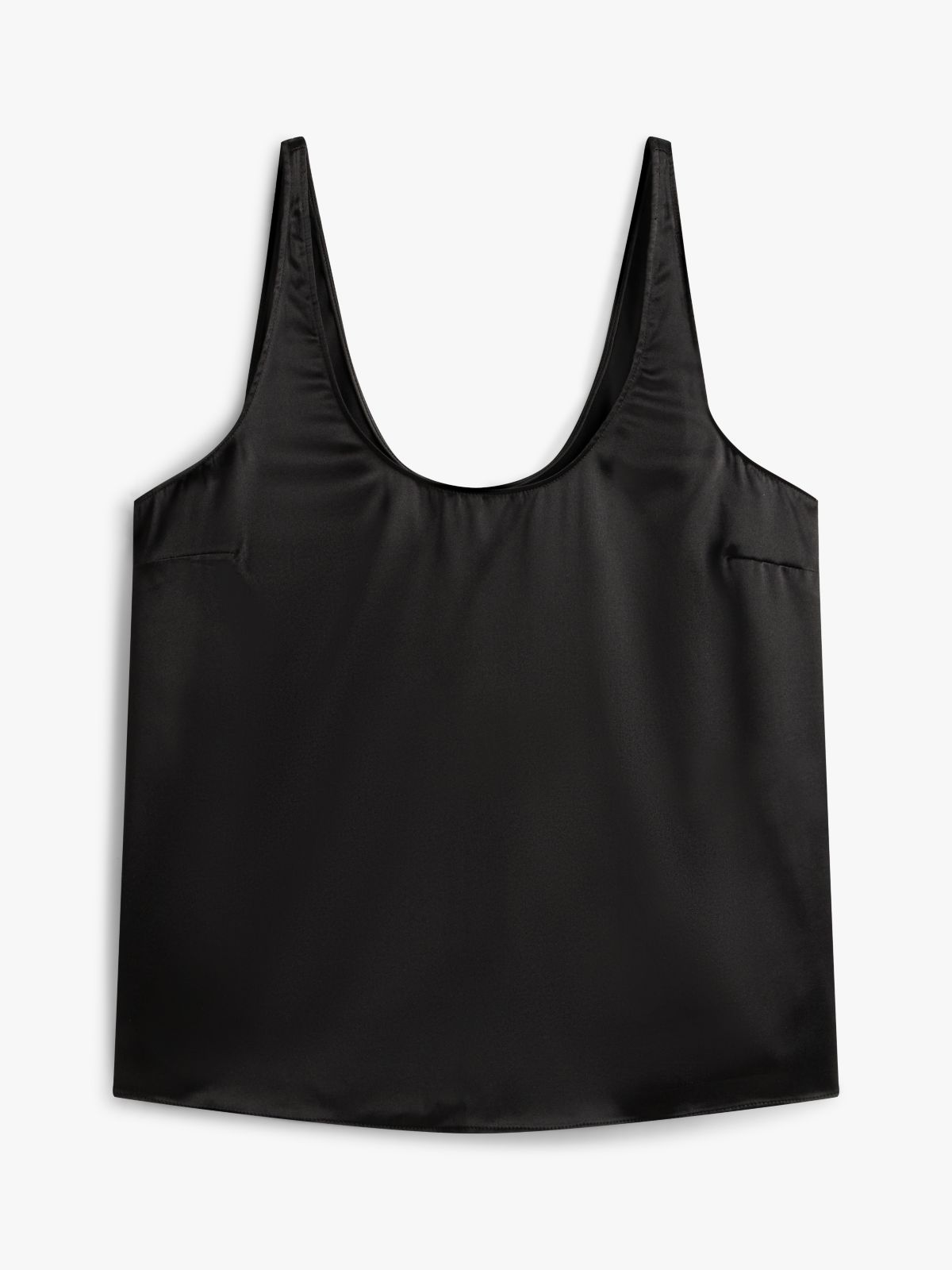 Silk Blend Cami Pyjama Set — Black