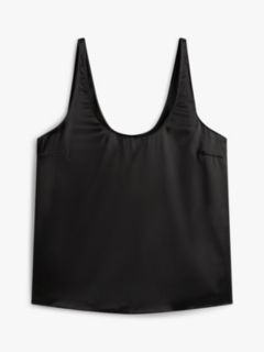 Silk Blend Cami Pyjama Set — Black 5