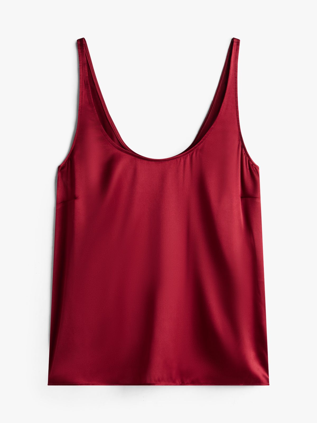 Silk Blend Cami Pyjama Set — Red