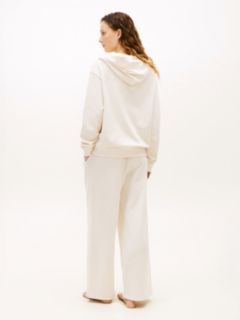 Essential Logo Zip-Thru Lounge Hoody — Beige 4