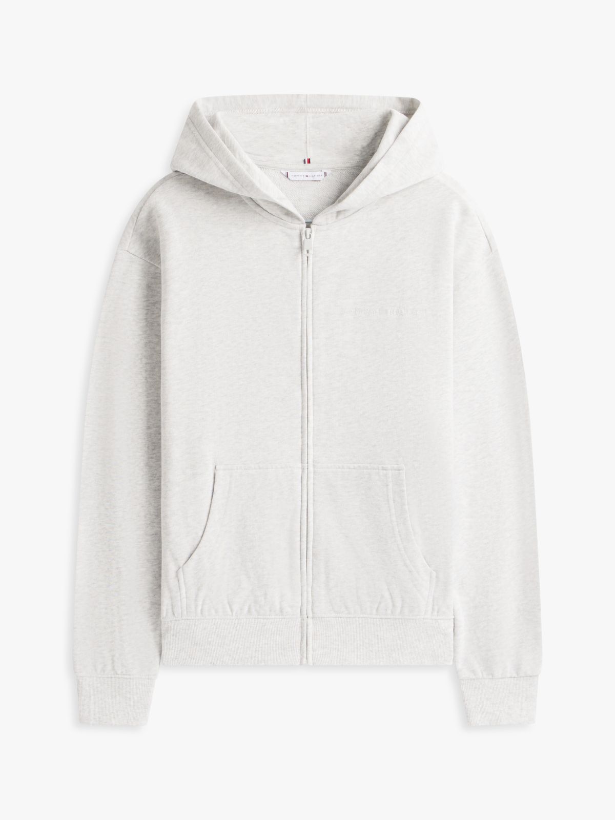 Essential Logo Zip-Thru Lounge Hoody — Grey
