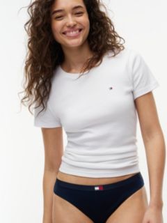 3-Pack Heritage Logo Thongs — White 4