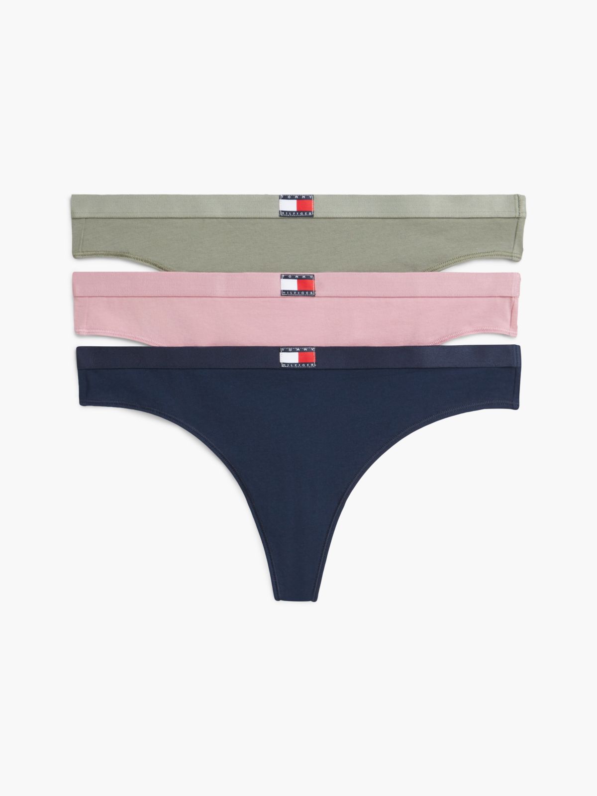 3-Pack Heritage Logo Thongs — White