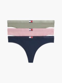 3-Pack Heritage Logo Thongs — White 1