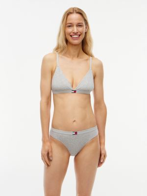 white 3-pack heritage logo triangle bras for women tommy hilfiger
