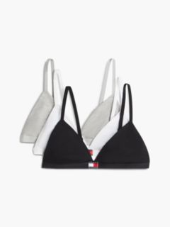 3-Pack Heritage Logo Triangle Bras — White 1