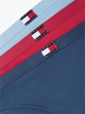 white 3-pack heritage flag logo briefs for women tommy hilfiger