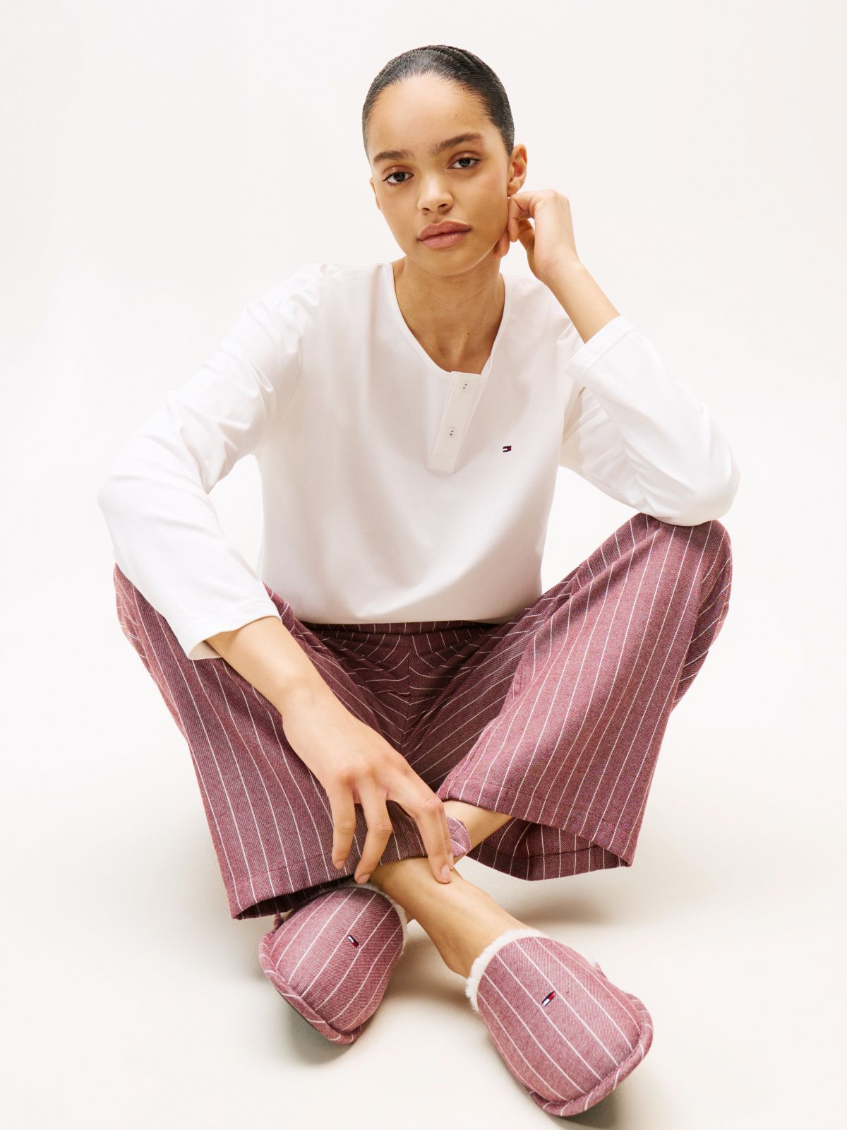 Essential Flannel Pyjamas And Slippers Gift Set — Multi