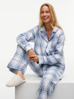 Essential Flannel Pyjamas And Slippers Gift Set — Blue 2