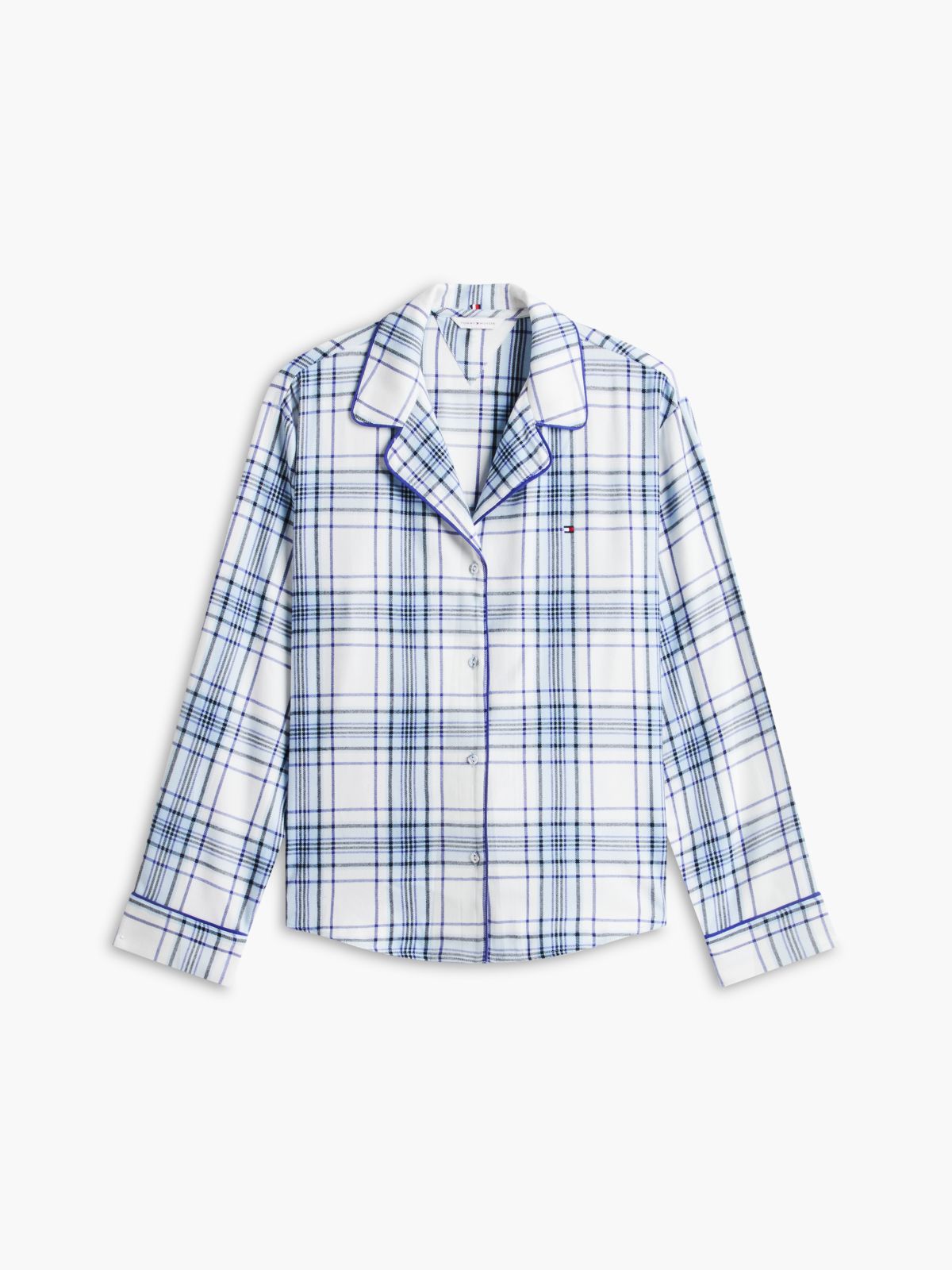 Essential Flannel Pyjamas And Slippers Gift Set — Blue
