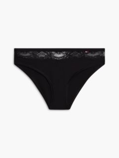 Lace Trim Microfibre Briefs — Black 5