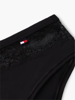 Lace Trim Microfibre Briefs — Black 6