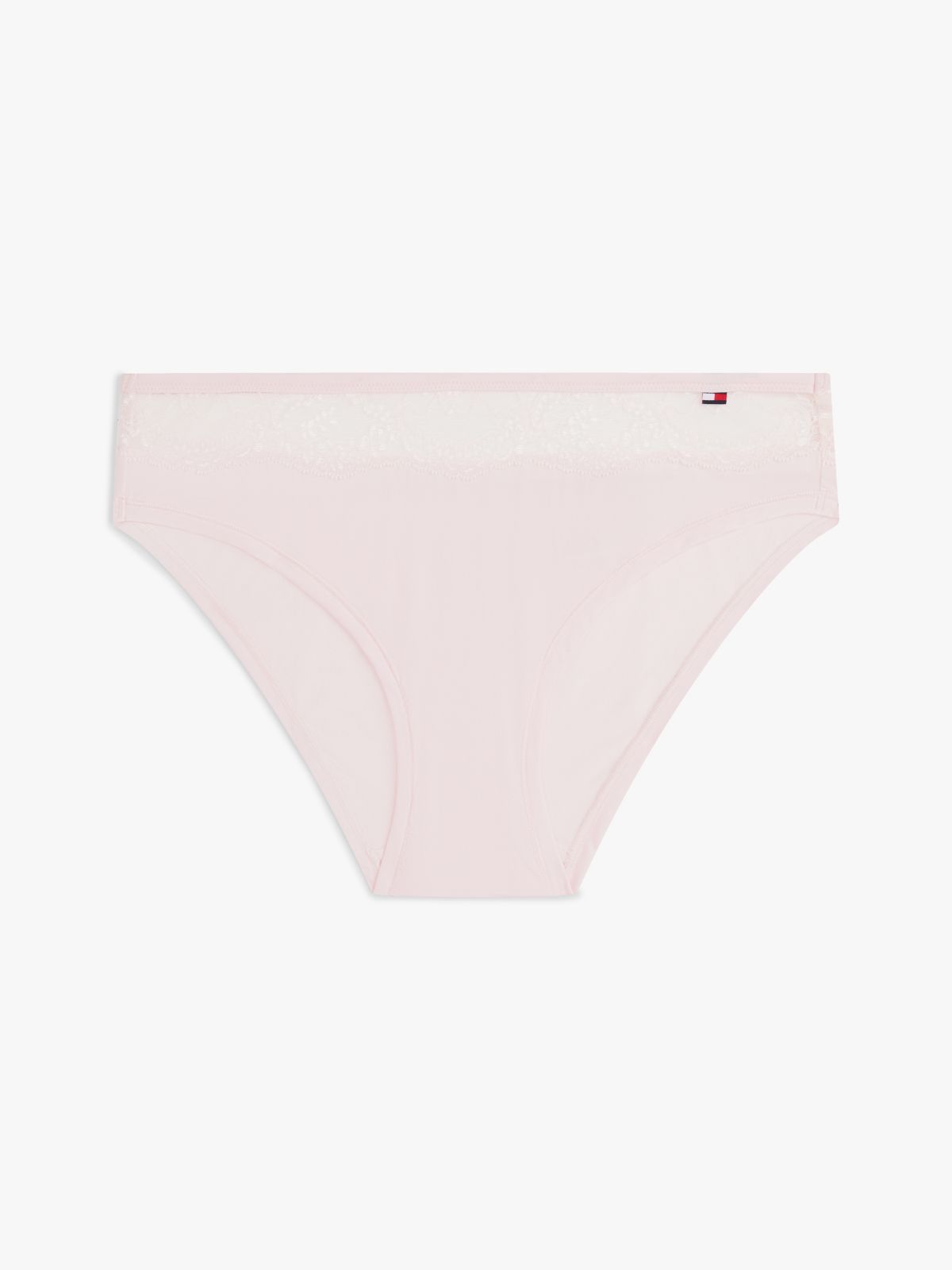 Lace Trim Microfibre Briefs — Pink