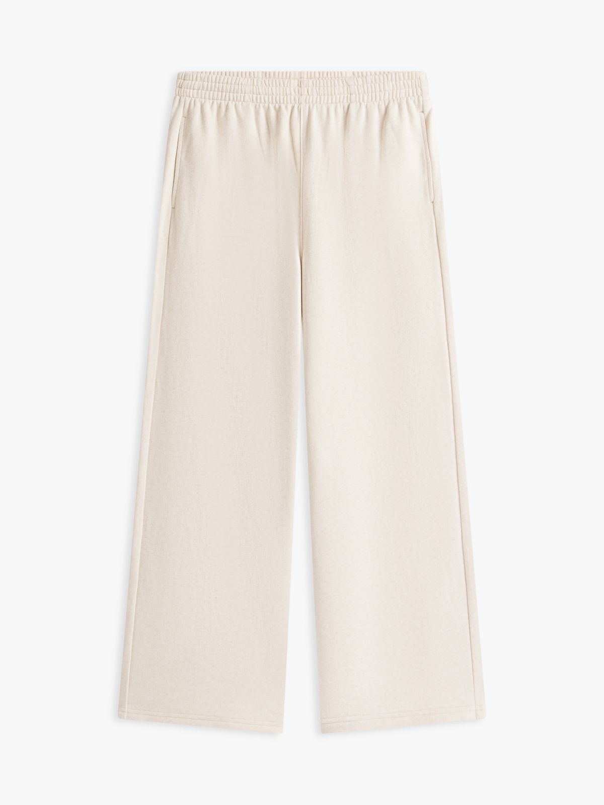 Essential Logo Wide Leg Lounge Trousers — Beige