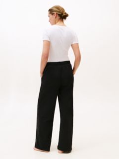 Essential Logo Wide Leg Lounge Trousers — Black 4