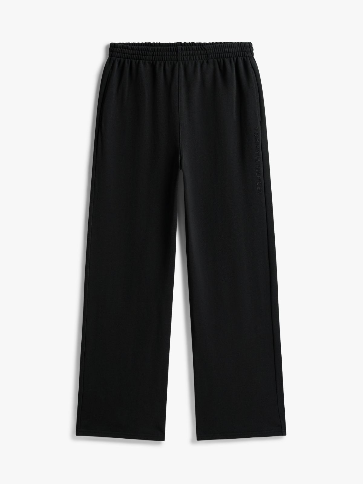 Essential Logo Wide Leg Lounge Trousers — Black